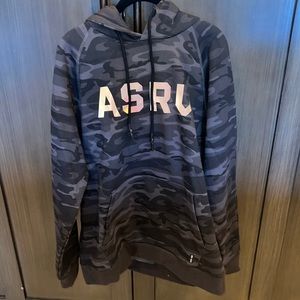 ASRV mens camoflauge black hoodie